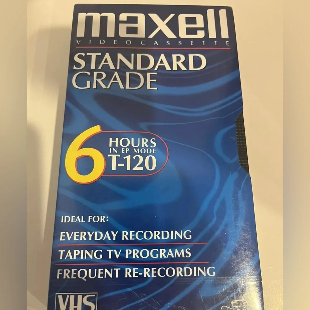 NEW IN SEALED PACKAGE MAXELL VIDEO CASSETTE- STANDARD GRADE- 6 HOURS